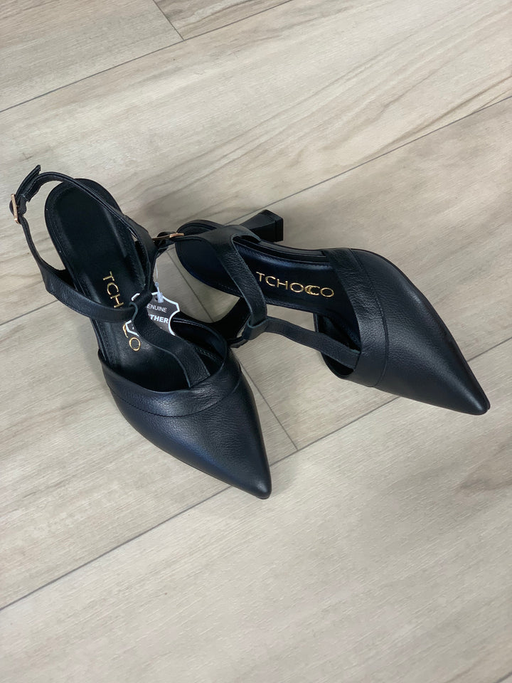 Tchocco Black BS Classic Heels