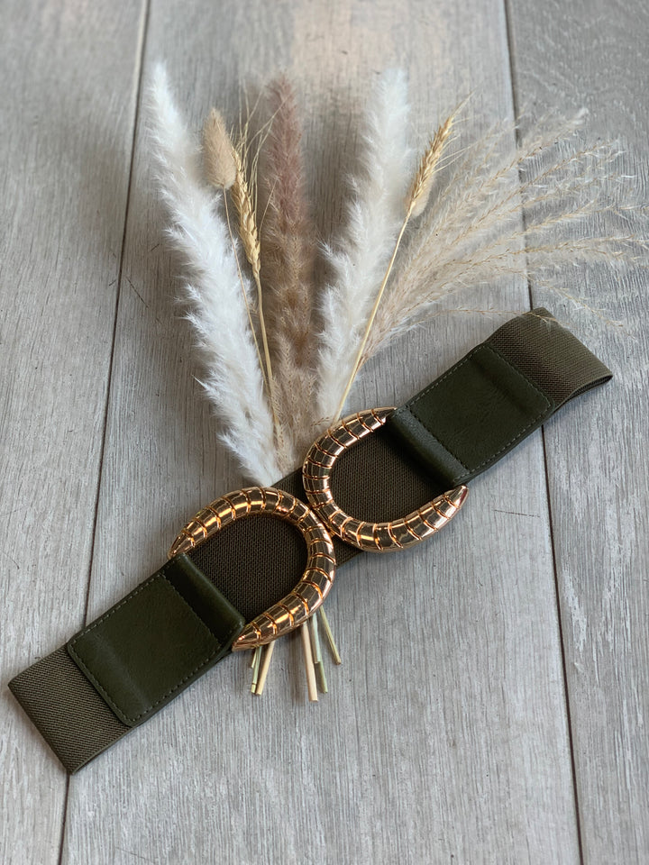 Olive Double Sided Belt