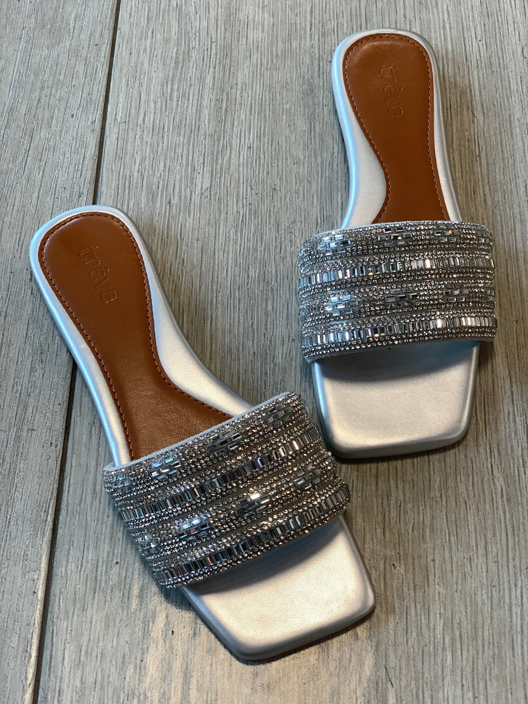 Treve Silver Flat Sandals