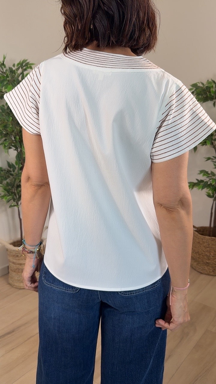 Meta Off White Top