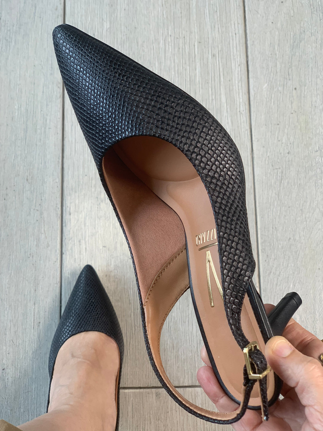 Vizzano Black 2.5” Textured & Strappy Heels