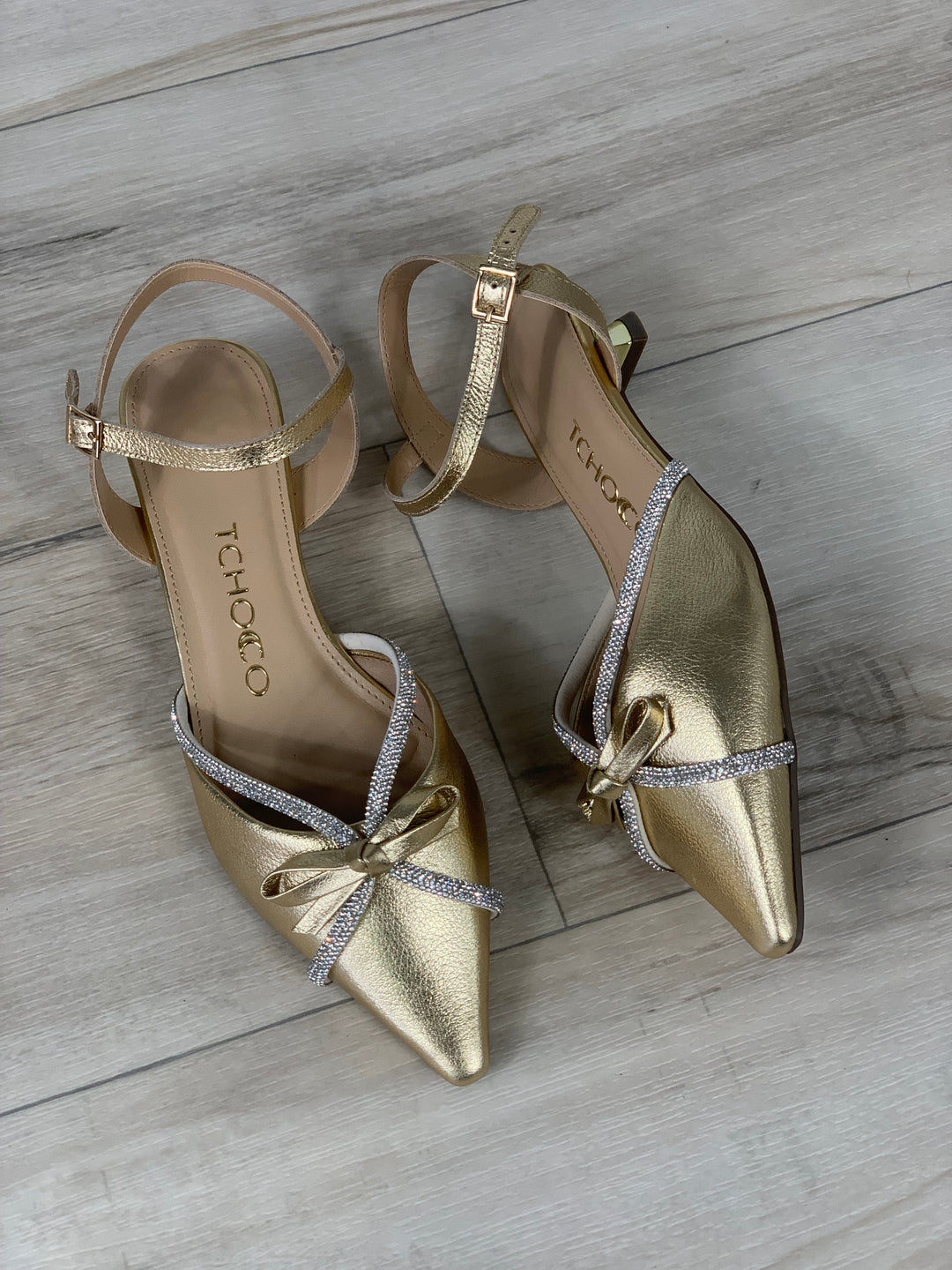 Tchocco Ouro Kitten Heels