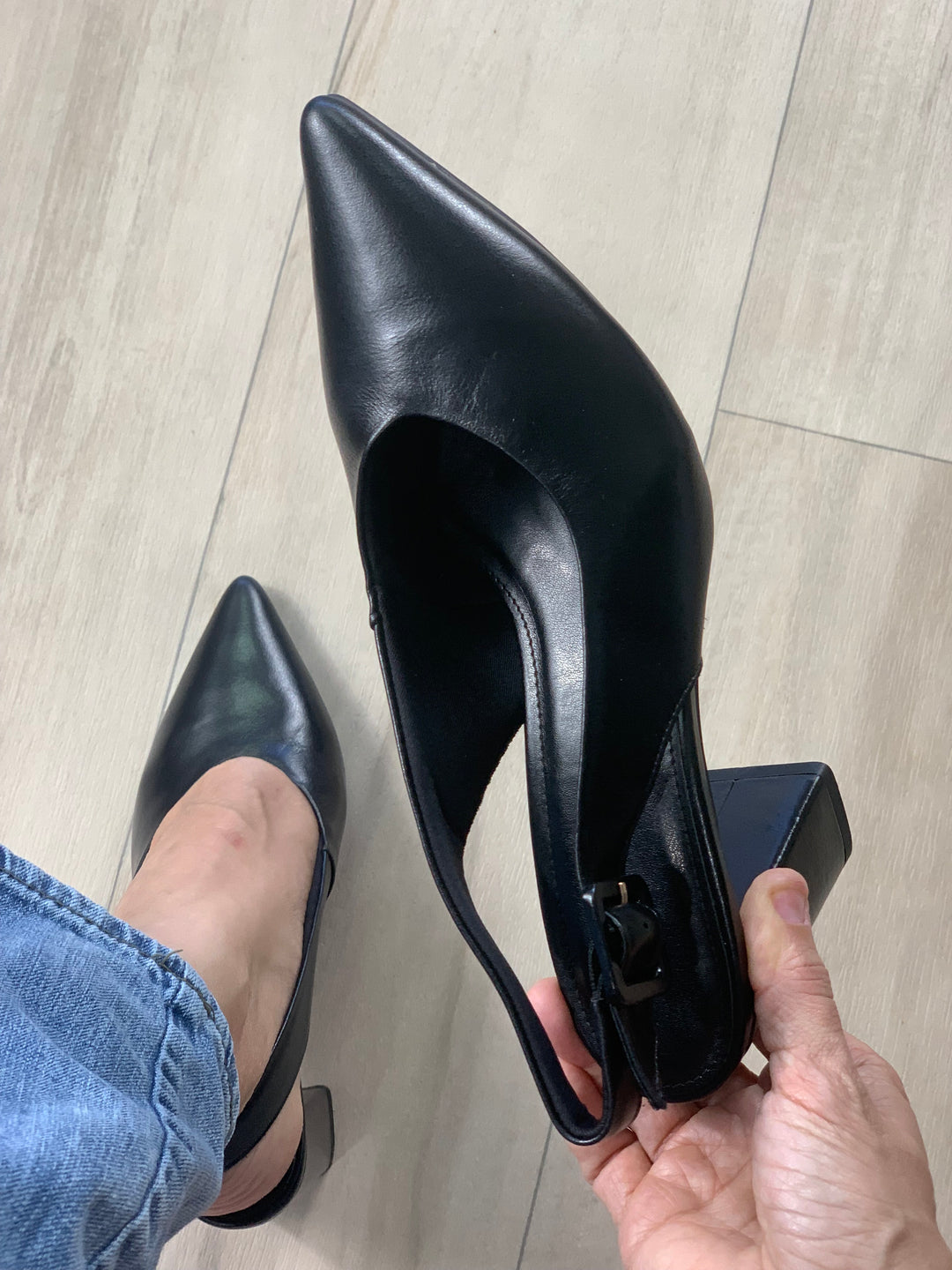 Tchocco 3" Black Euro Block Heels