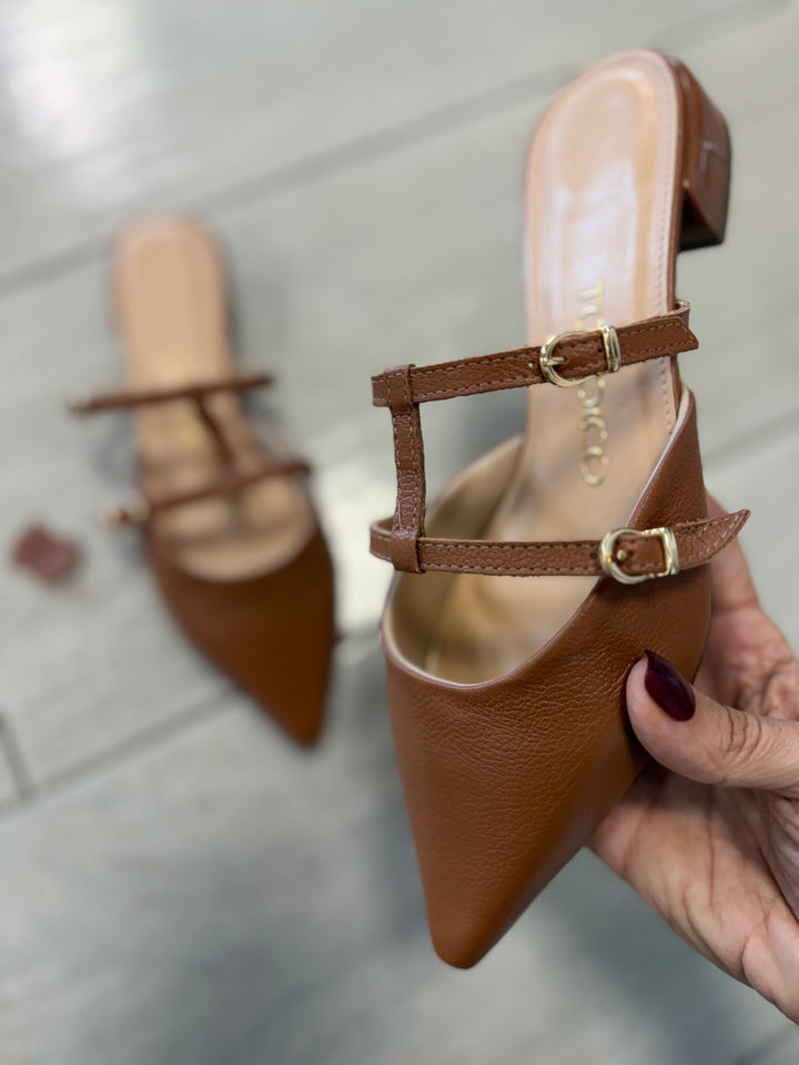 Tchocco Whisky Strappy Mules