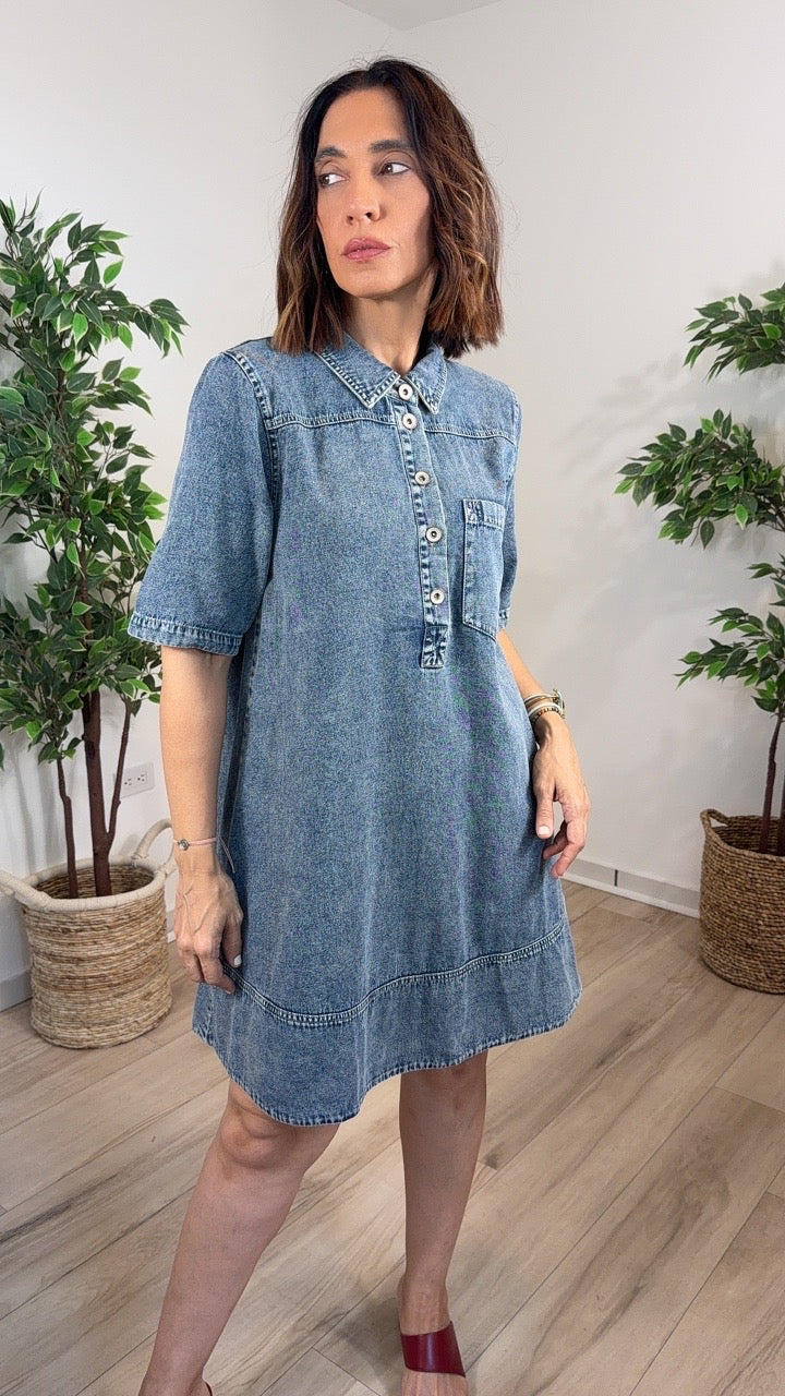 Servir Denim Mini Dress