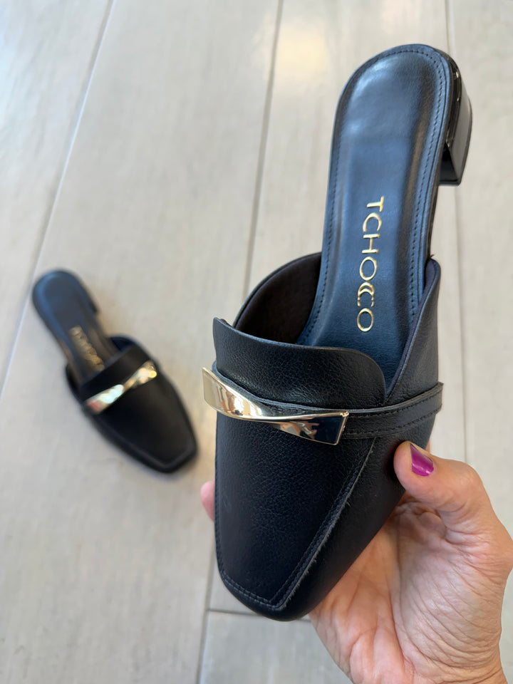 Tchocco Preto Round Mules