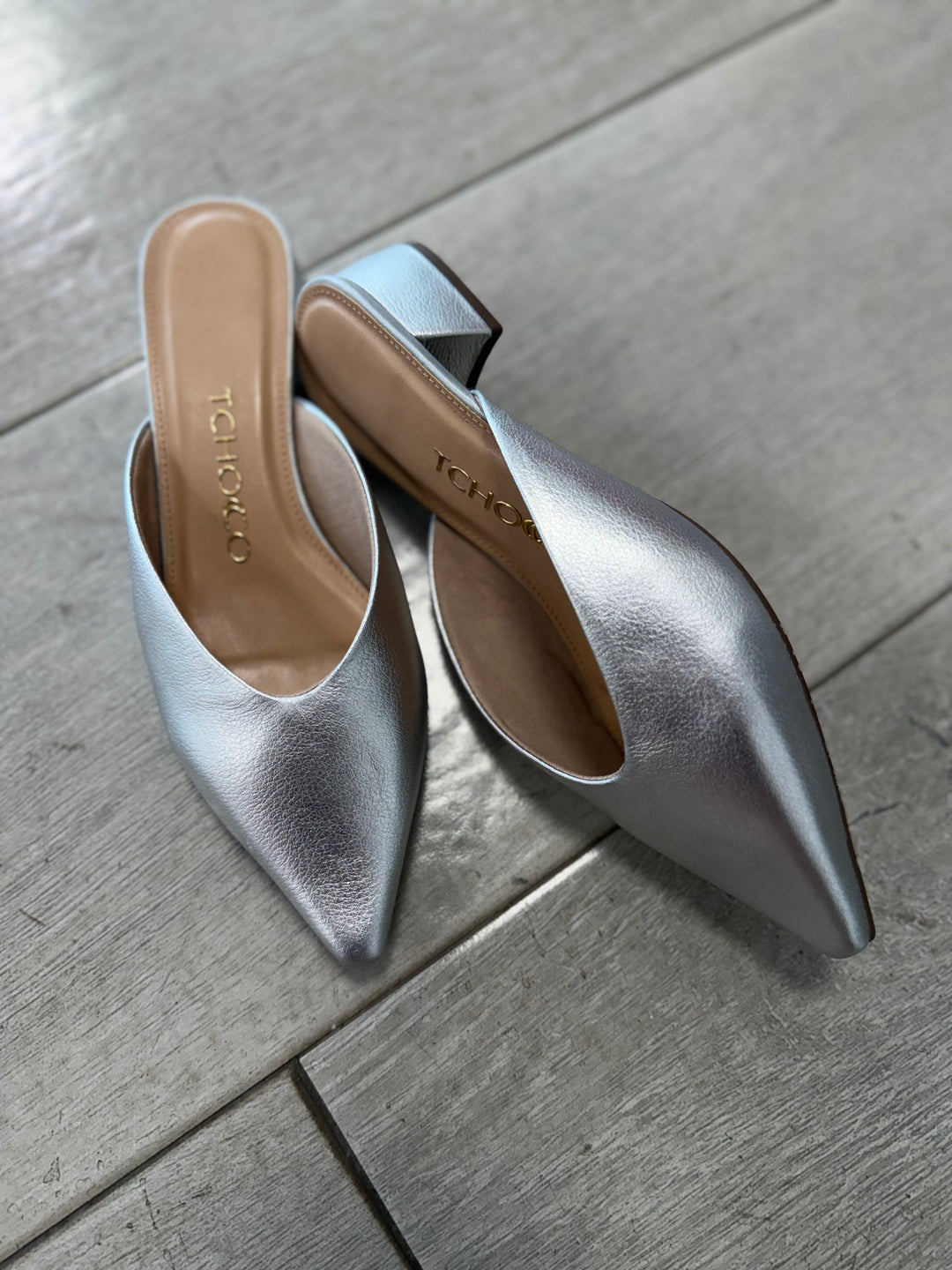 Tchocco Silver Mules