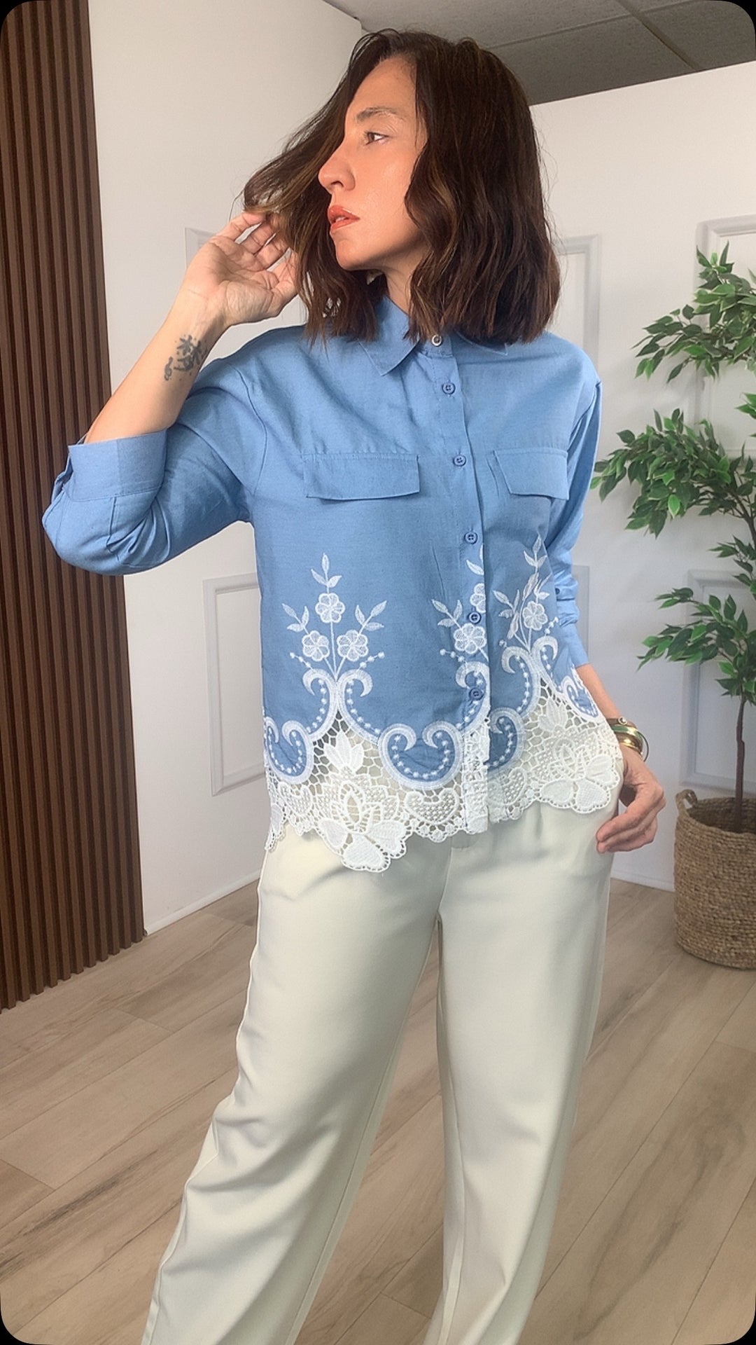 Susurro Denim Top