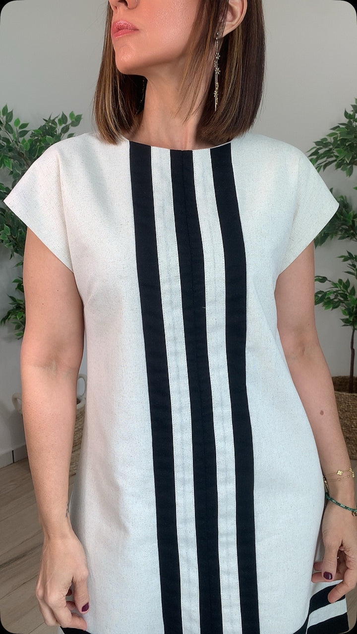 Dádiva Oatmeal Mini Dress