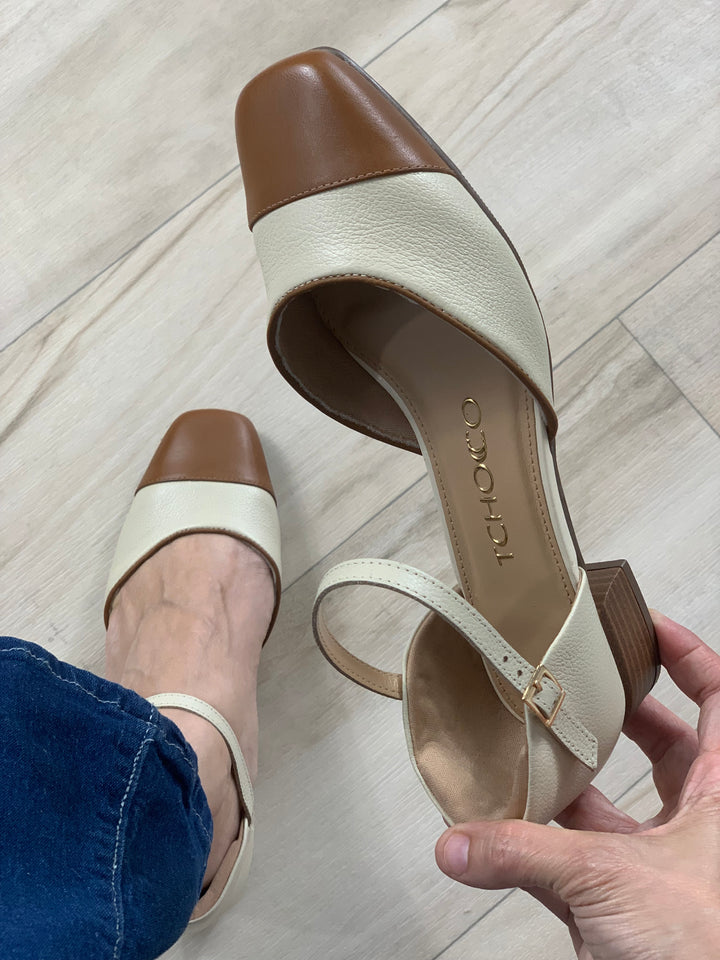 Tchocco Caramel/Creme Mary Janes