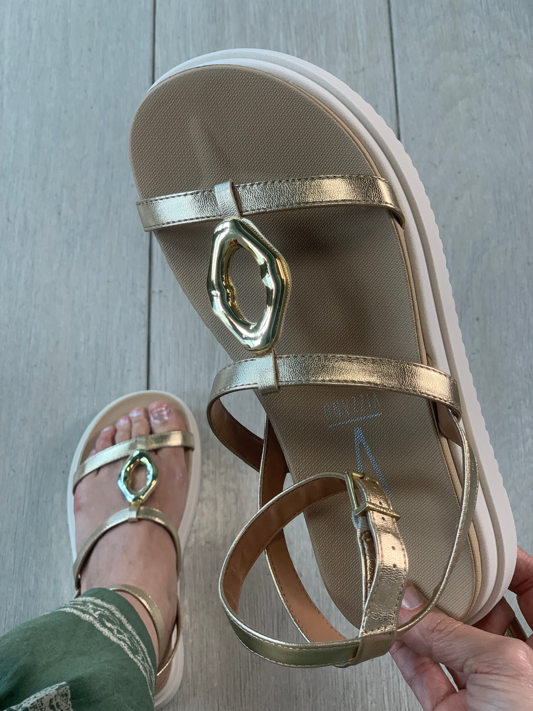 Vizzano Gold Chunky Sandals