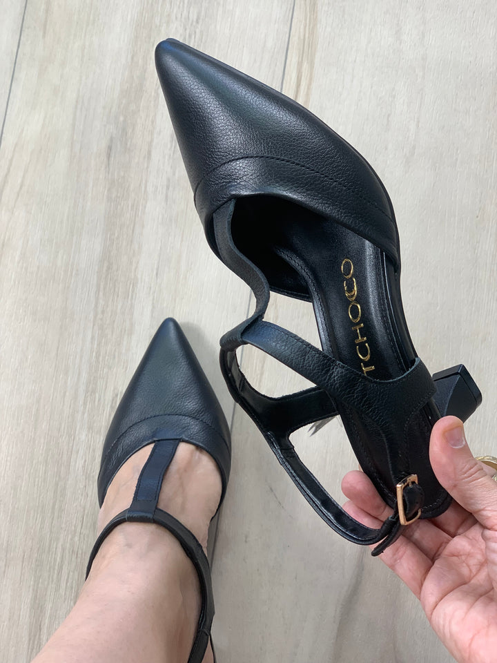 Tchocco Black BS Classic Heels