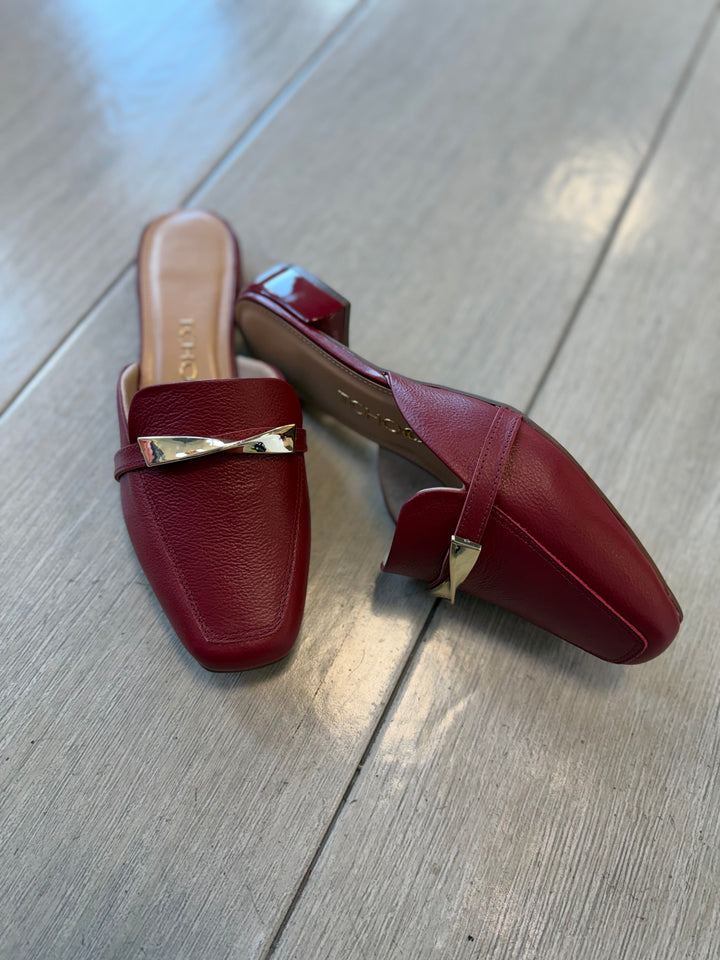 Tchocco Wine Round Mules