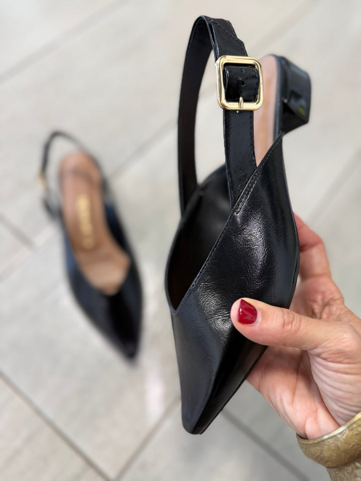 Tchocco Black Buckle-strap Mary Janes