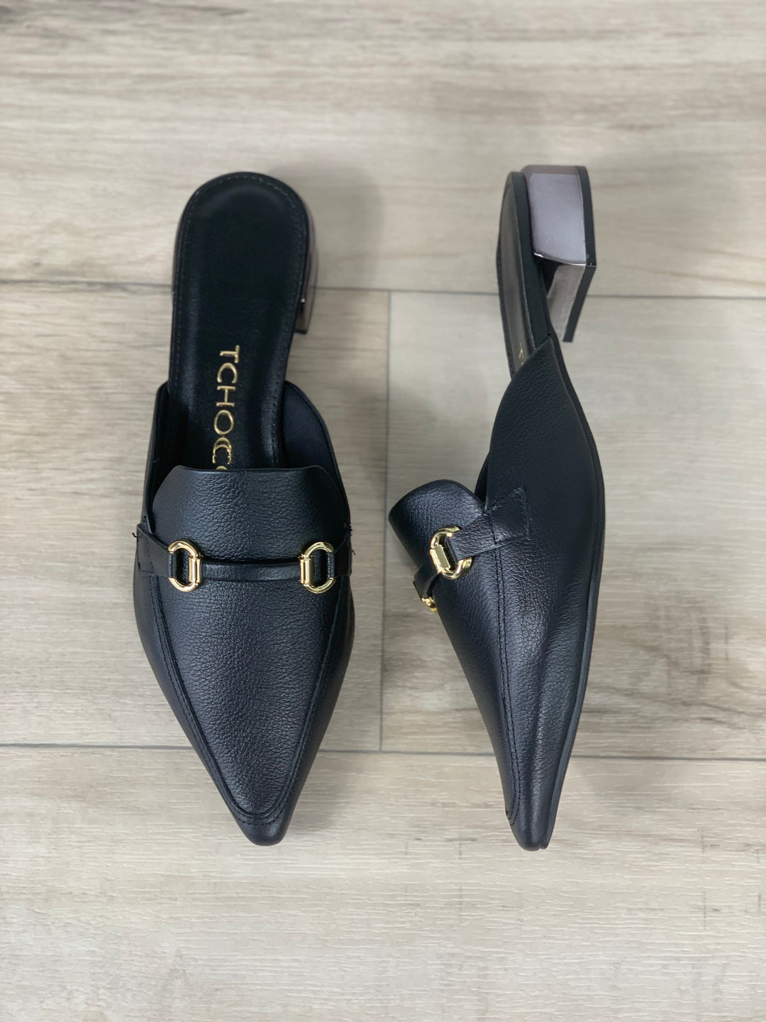 Tchocco Preto & Salto Onix Mules