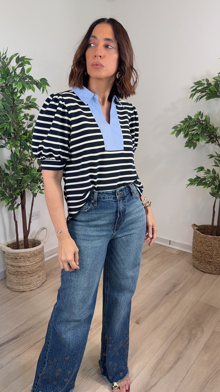 Futuro Navy Top