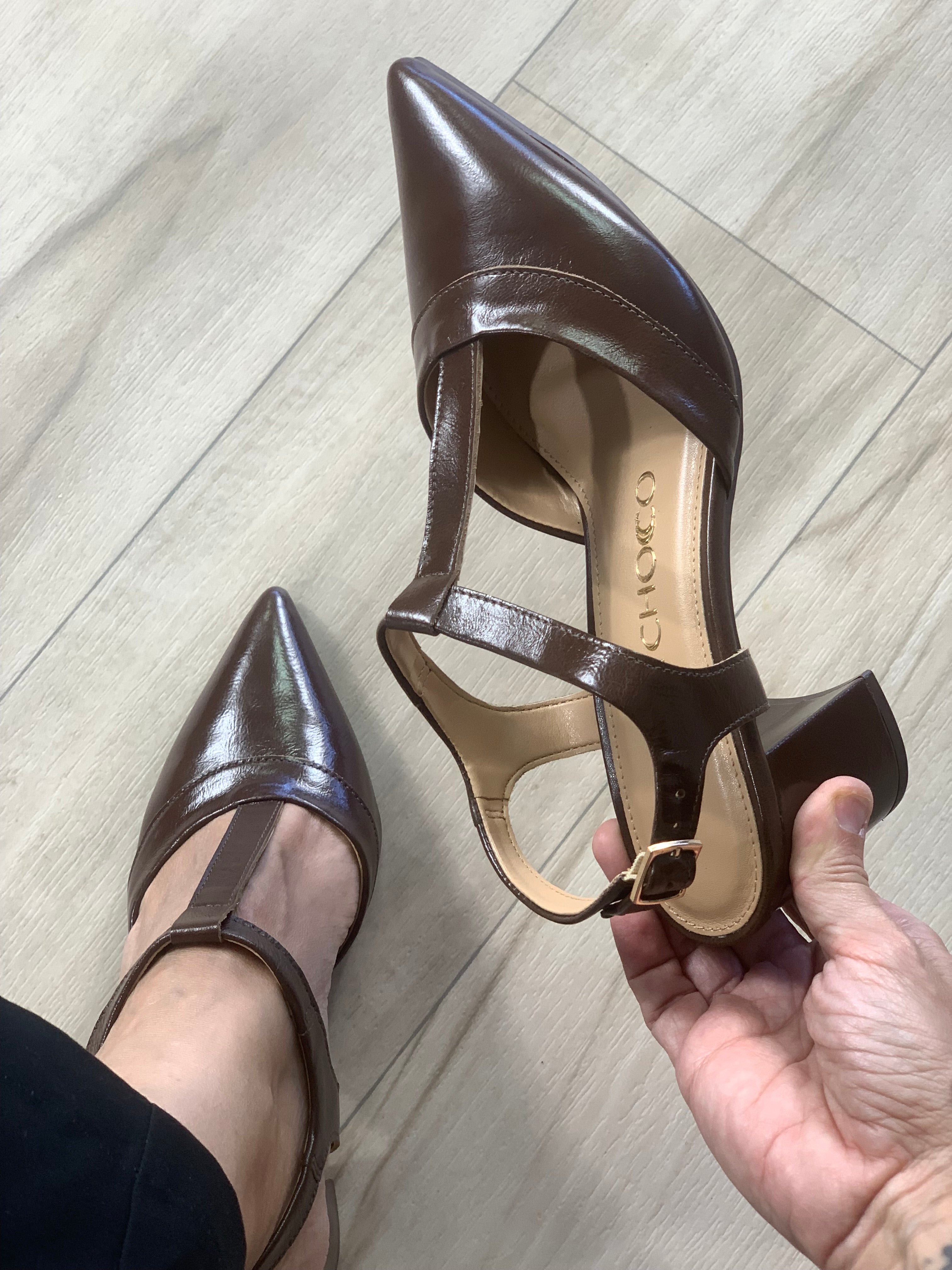 Tchocco Café Block Heels