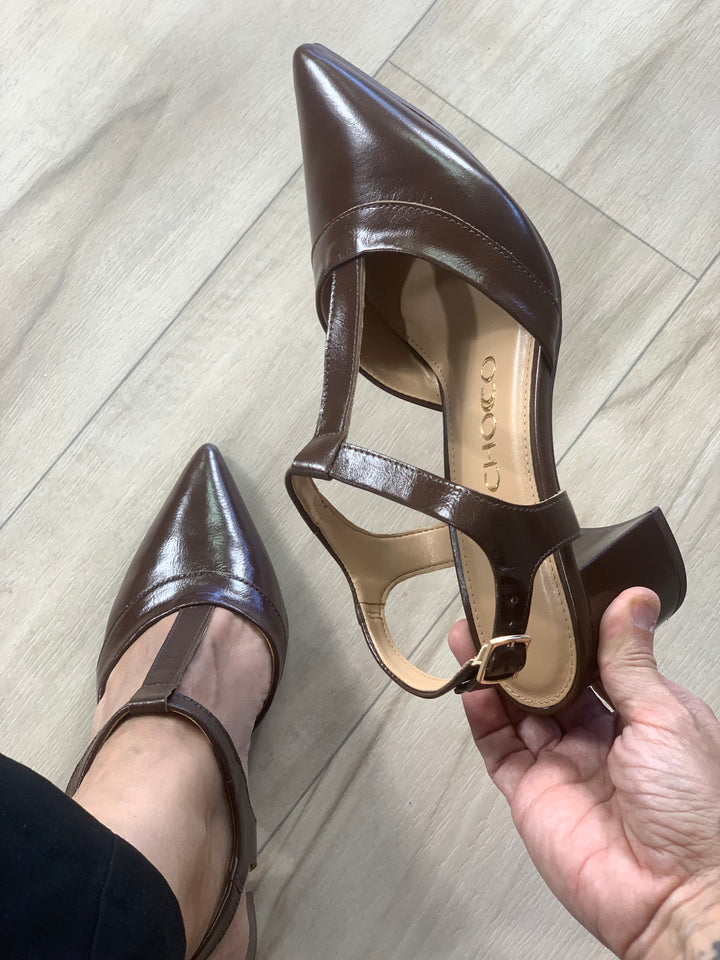 Tchocco Café Block Heels