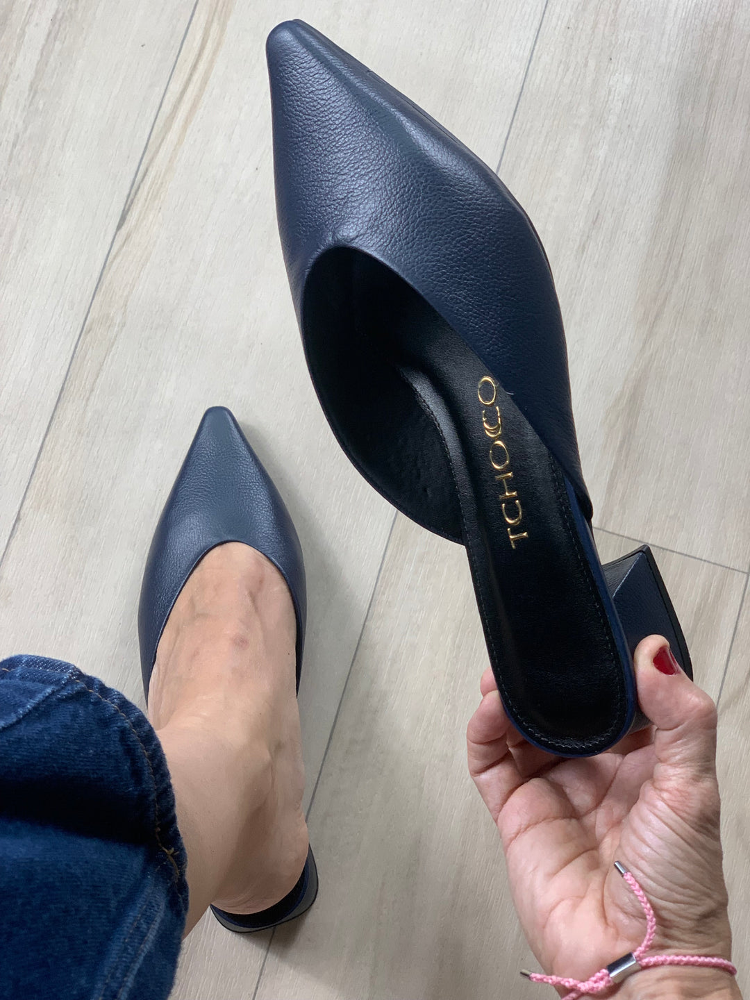 Tchocco Navy Mules