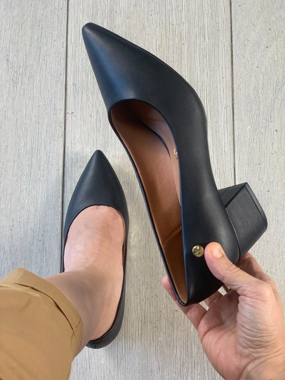 Vizzano Black Square Heels