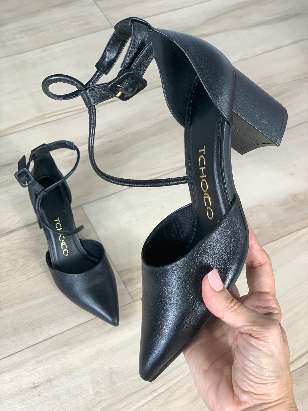 Tchocco Preto Block Heels