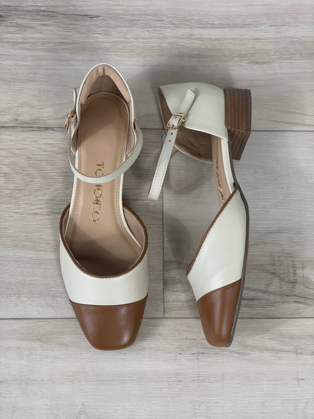 Tchocco Caramel/Creme Mary Janes