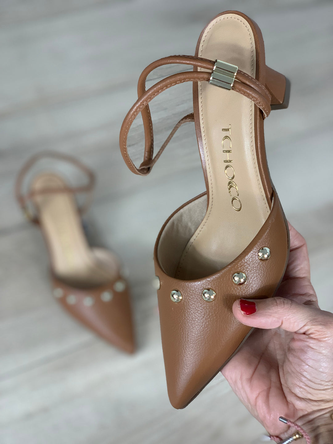 Tchocco Whisky Studs Heels