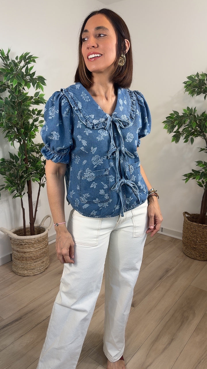 Intención Denim Top