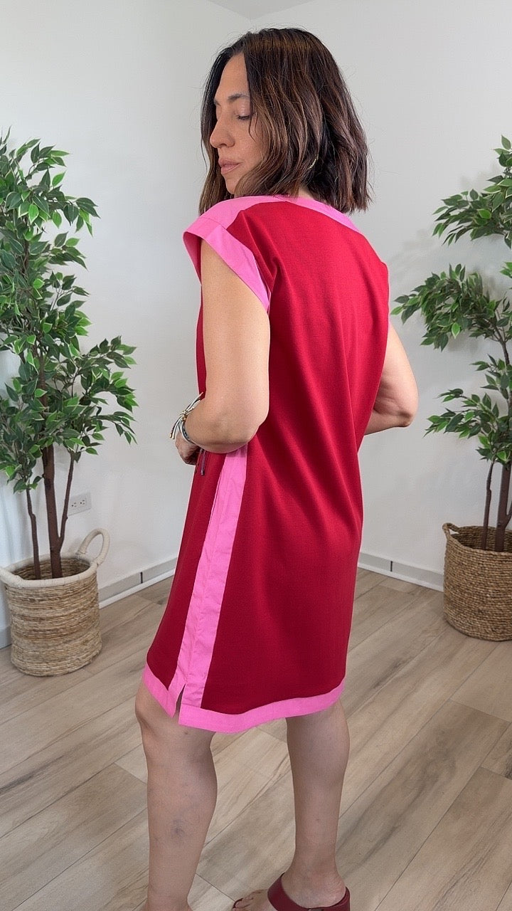 Onda Burgundy Mini Dress