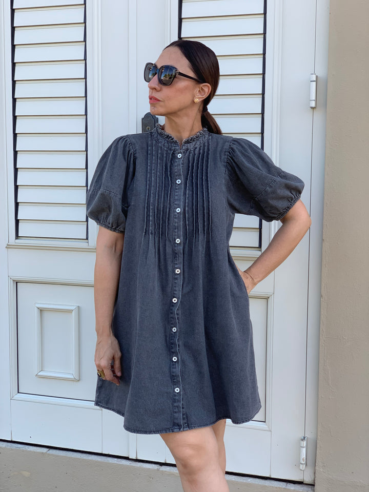 Forte Black Denim Dress