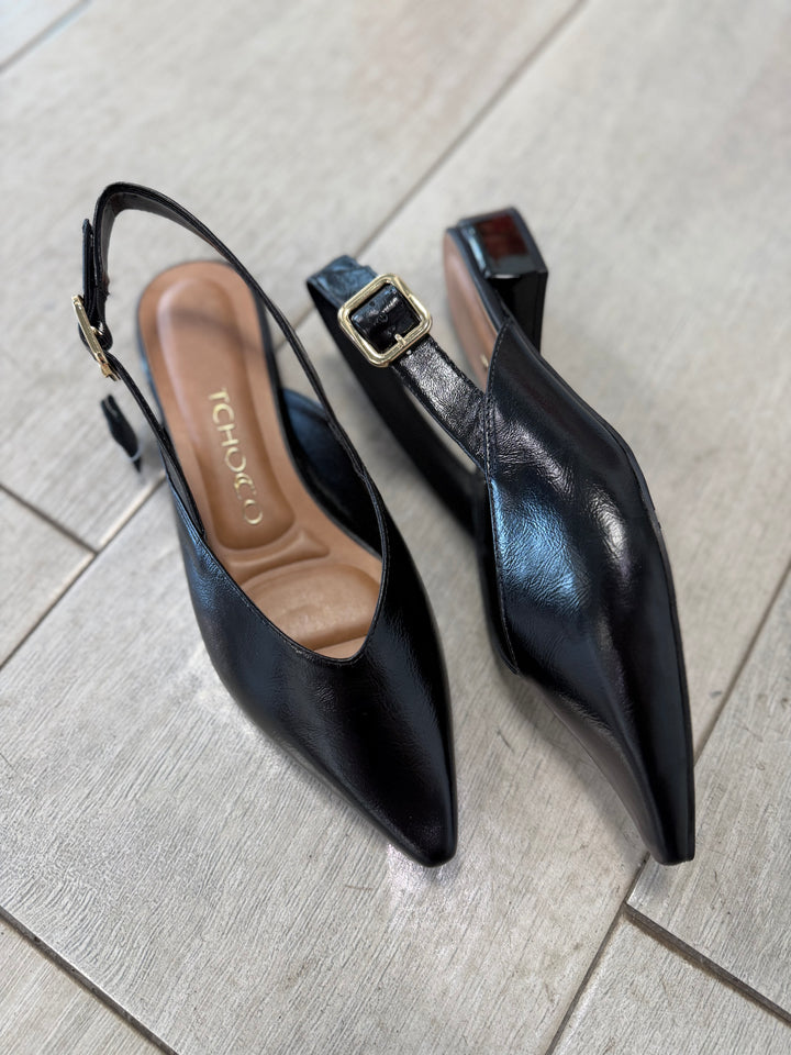 Tchocco Black Buckle-strap Mary Janes