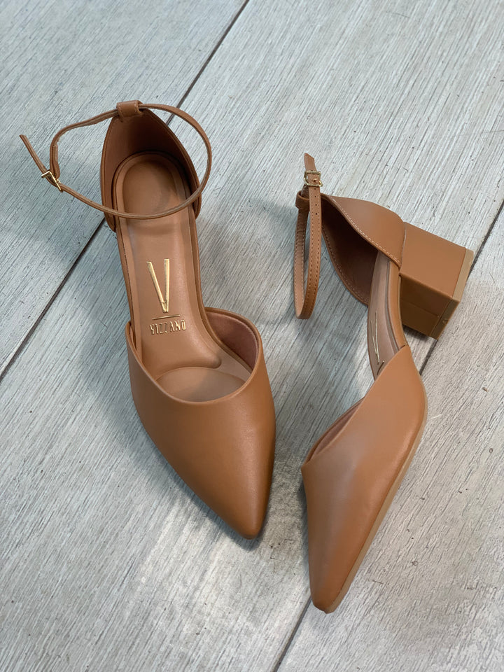 Vizzano Camel Strappy Square Heels