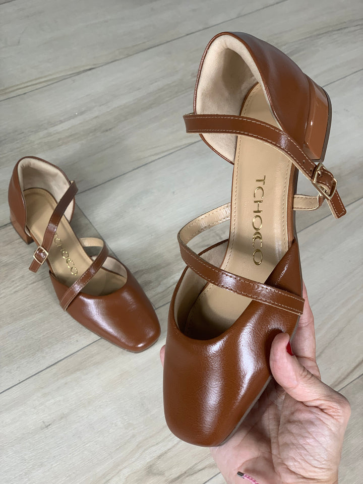 Tchocco Brown Mary Janes