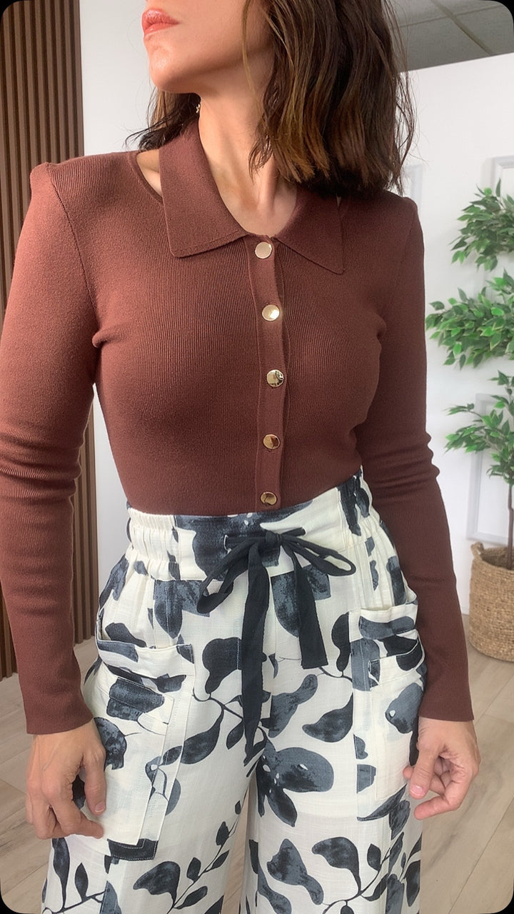 Consuelo Brown Cardigan