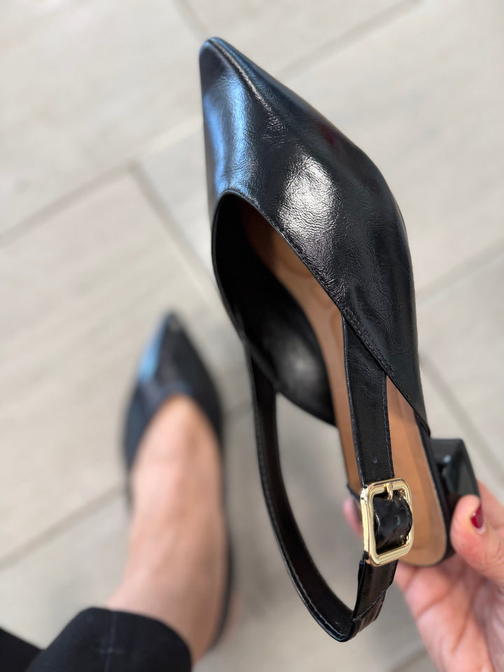 Tchocco Black Buckle-strap Mary Janes