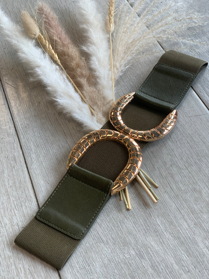 Olive Double Sided Belt