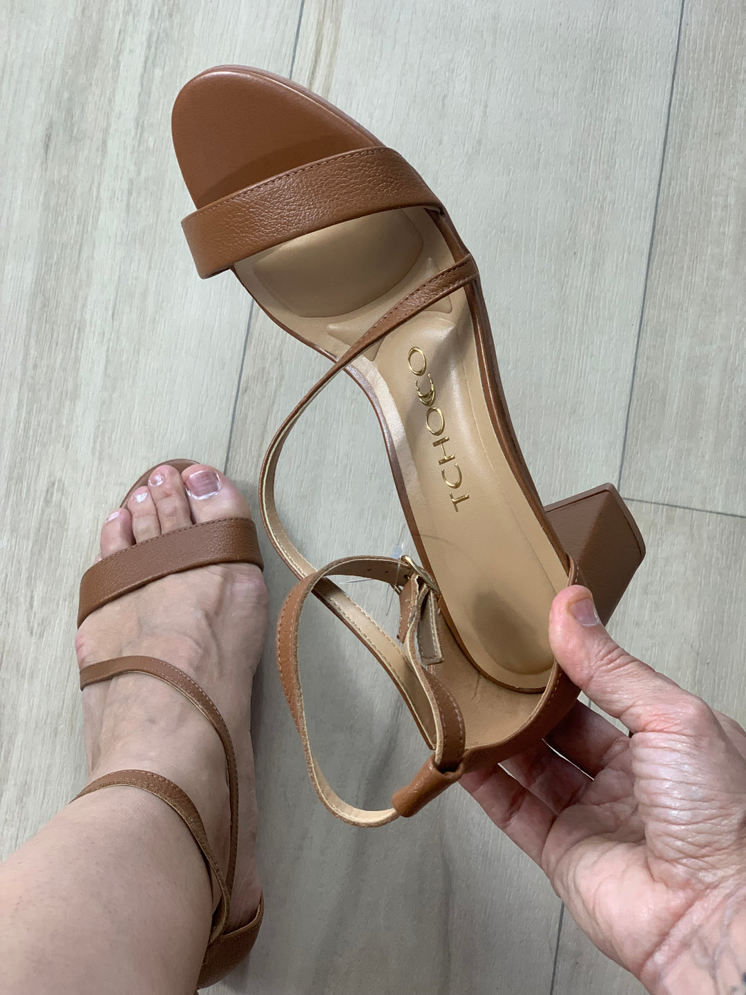 Tchocco Whisky C Block Heels Sandals