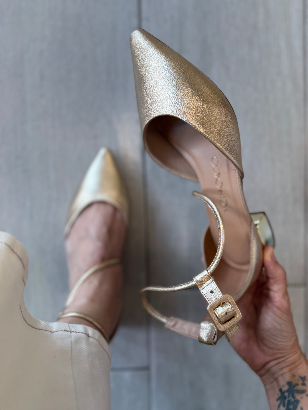 Tchocco Ouro C Strap Mary Janes