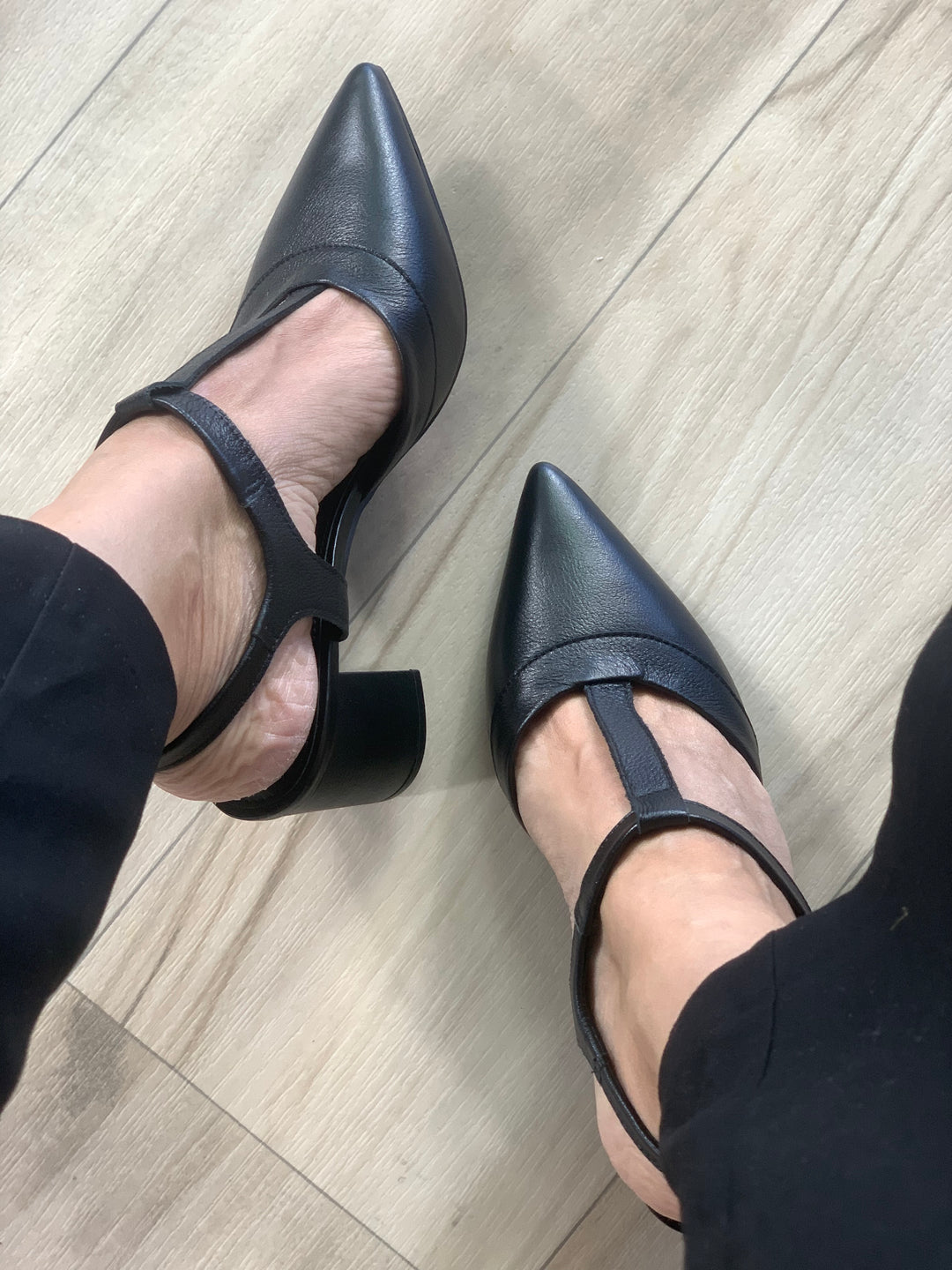 Tchocco Black Preto Block Heels