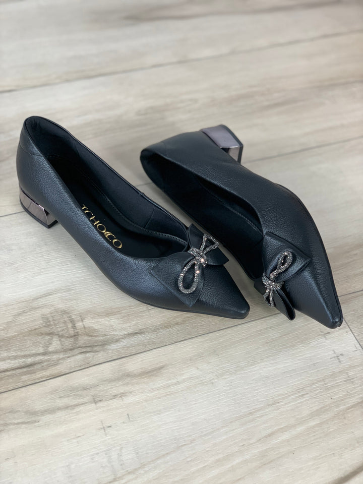 Tchocco Preto Onix Bow Flats