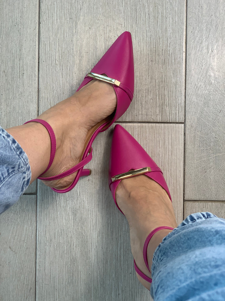 Vizzano Magenta 2.5” Detail Strappy Heels