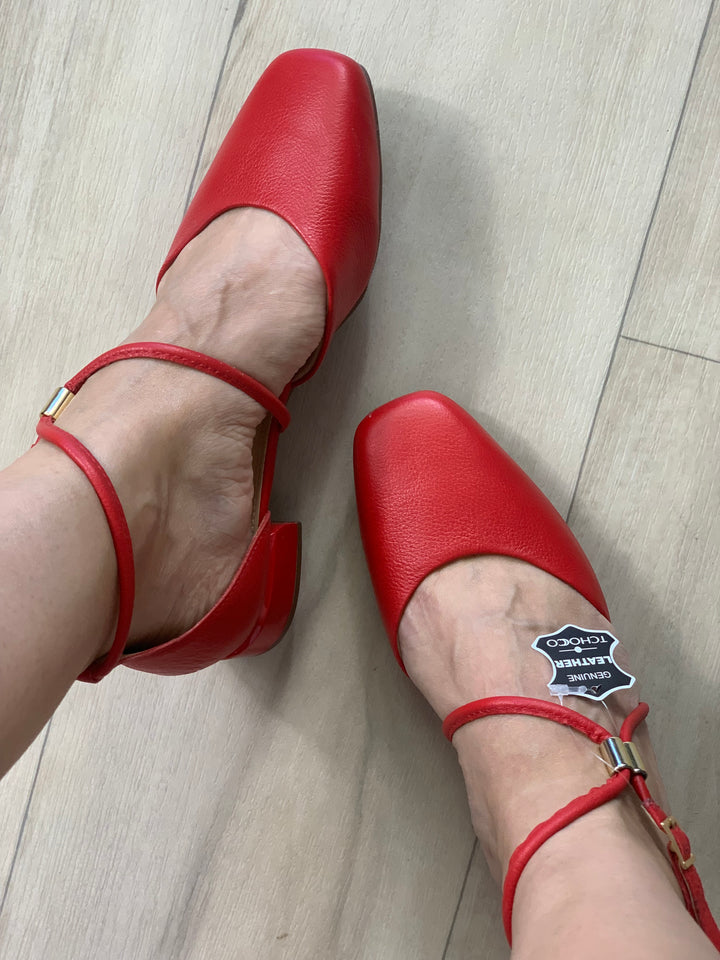 Tchocco Red Fashion Mary Janes