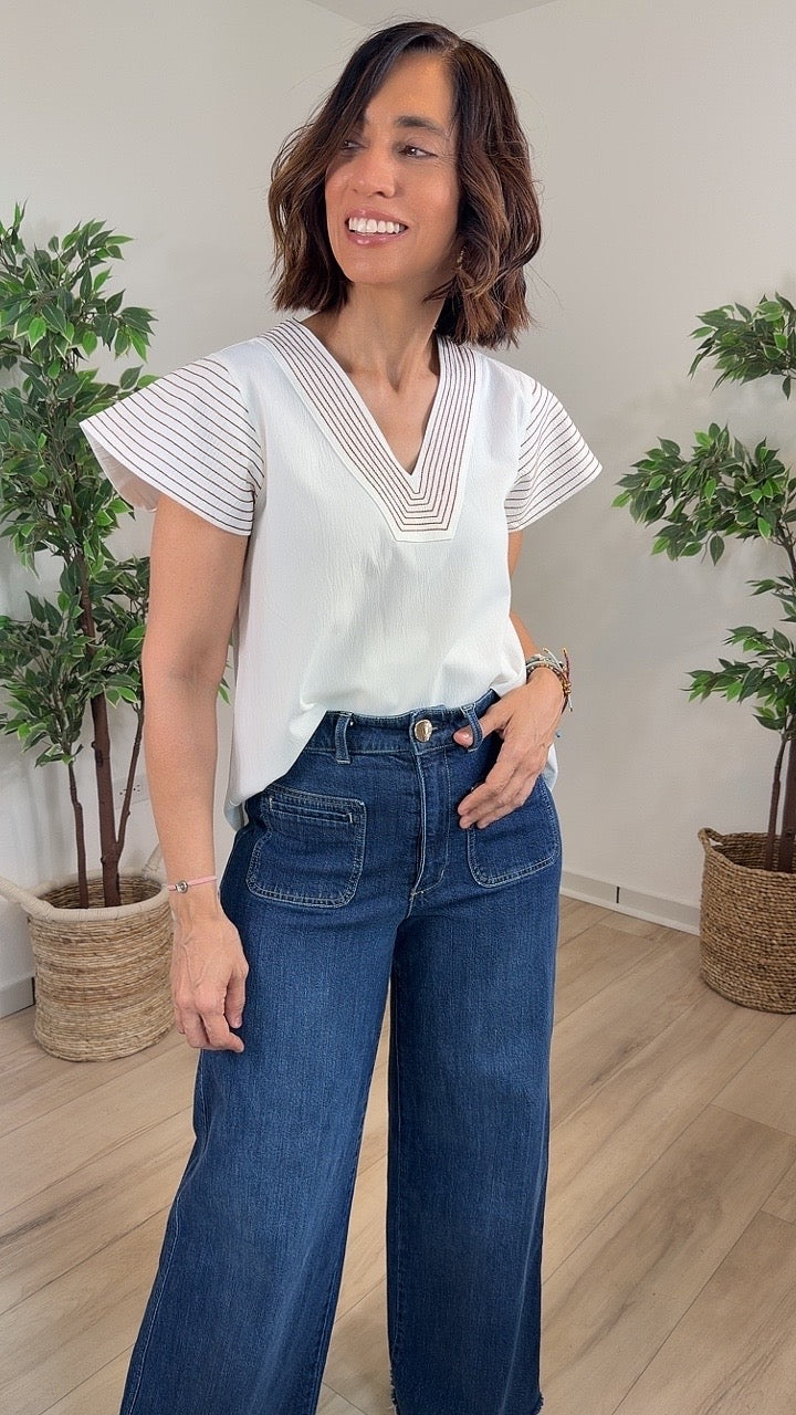 Meta Off White Top