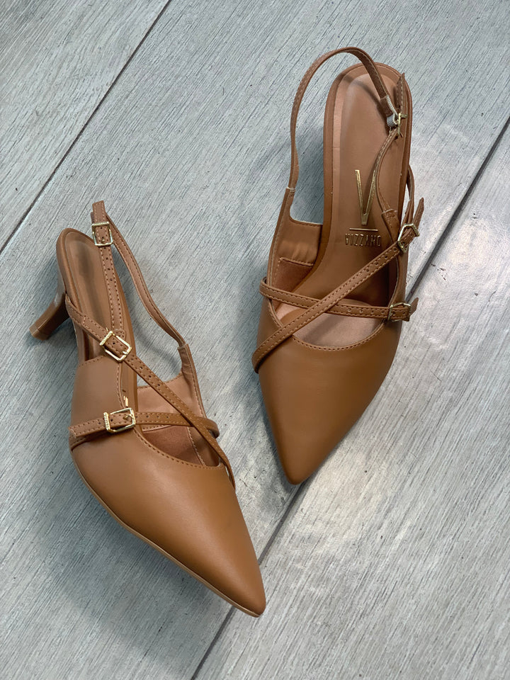 Vizzano Camel 1” Multi Straps Heels