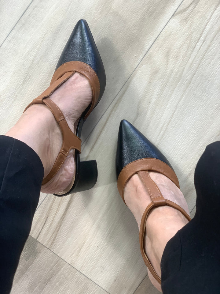 Tchocco Black Caramel Block Heels