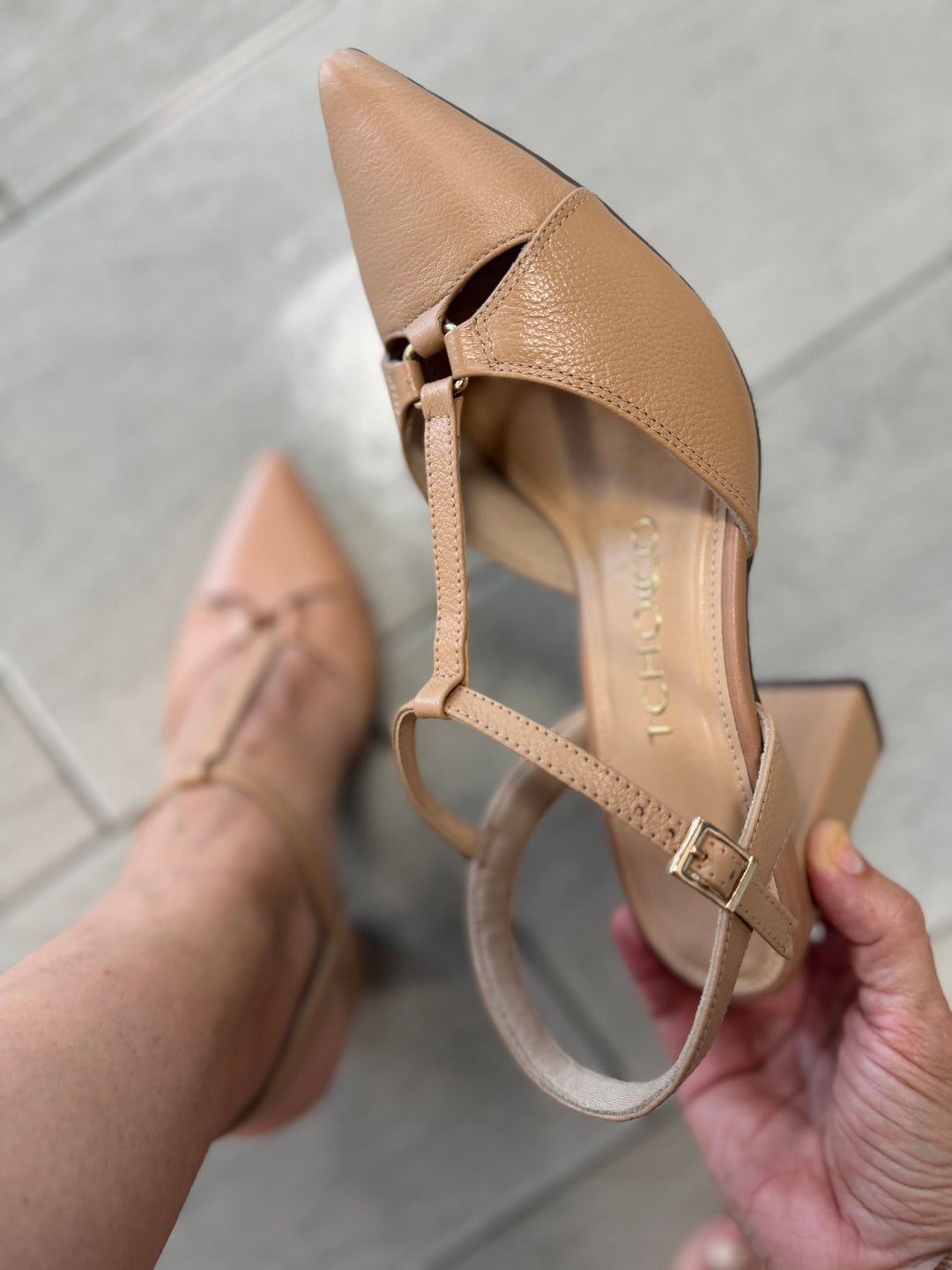 Tchocco 3" Antique T Block Heels
