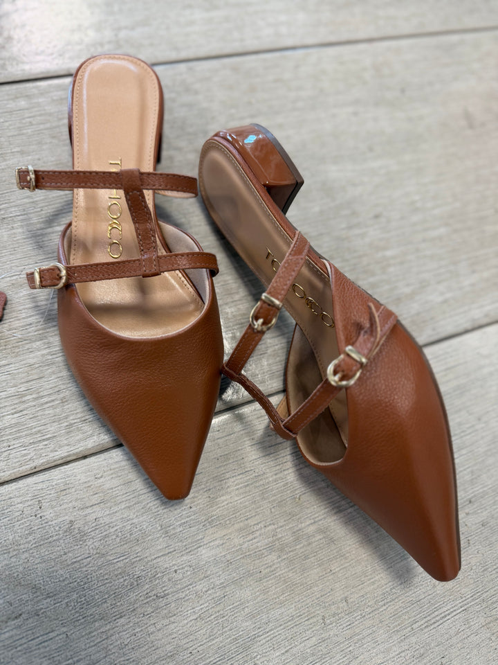 Tchocco Whisky Strappy Mules