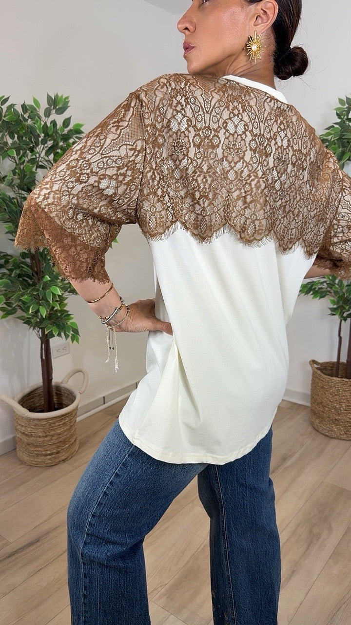 Clara Beige Top