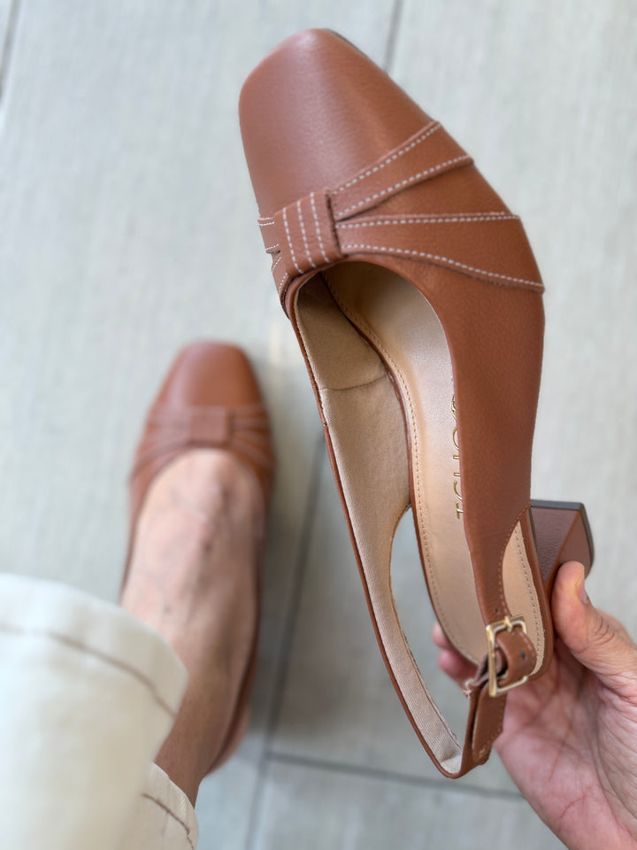 Tchocco Whisky RT Slingback Block Heels