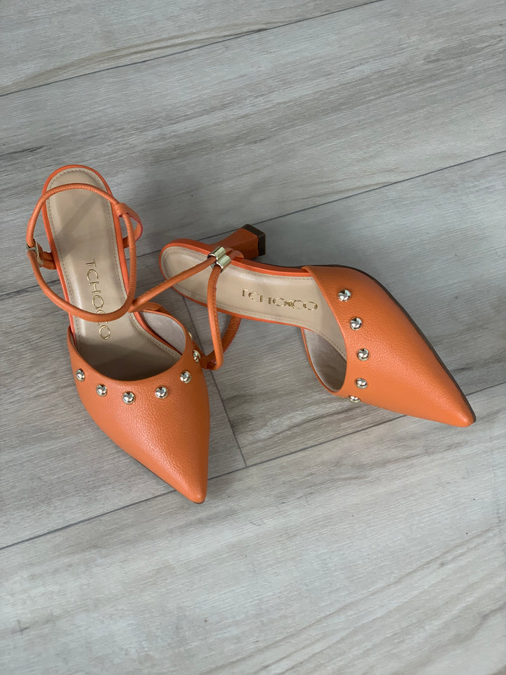 Tchocco Caramel Studs Heels